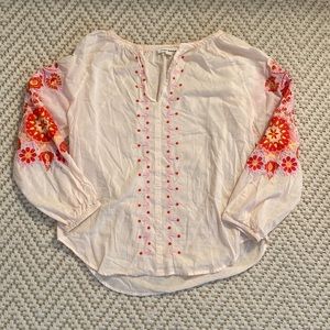 Roller Rabbit Embroidered Tunic Top Pink